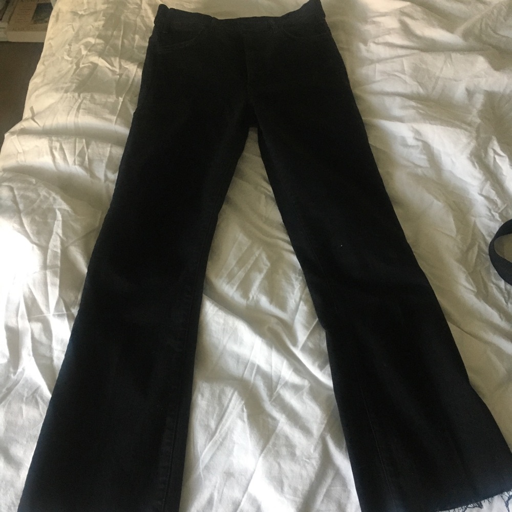 Mother black denim high waisted jean